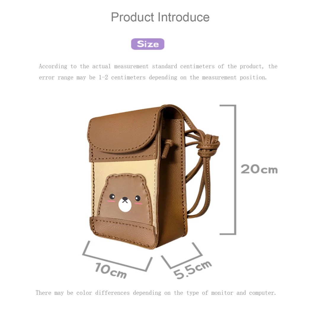 DIY Kids Toy Promotional Gift Women Bag Waterproof Leather Bag Mobile Phone Bag Fashion Bag