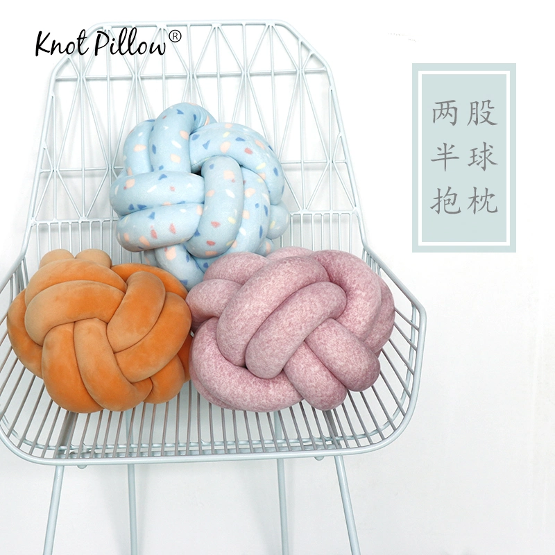 Cute Toy Gift Velvet Knot Pillow Chair Back Cushion Sleeping Pillow
