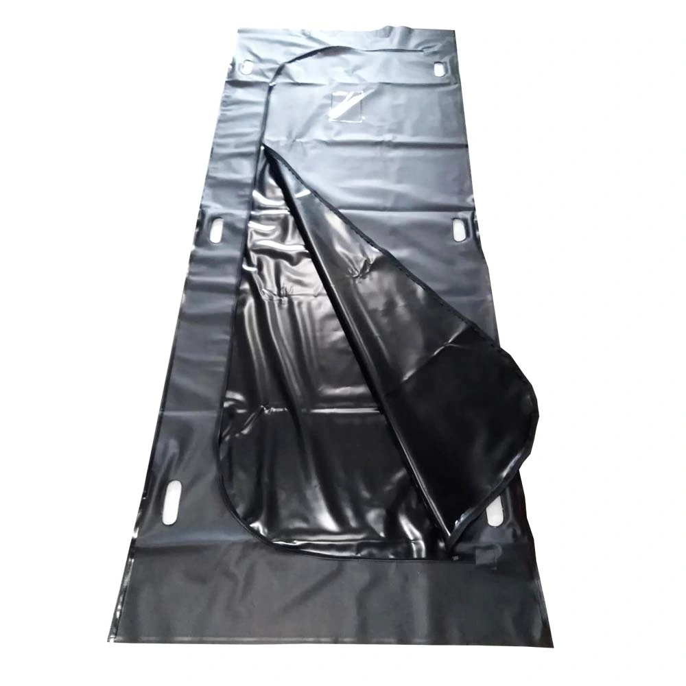 Heavy Duty Black Vinyl Body Bag with Built in Handles