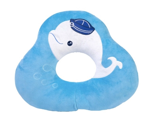 New Style Plush White Whale Office Sleeping Pillow Back Cushion