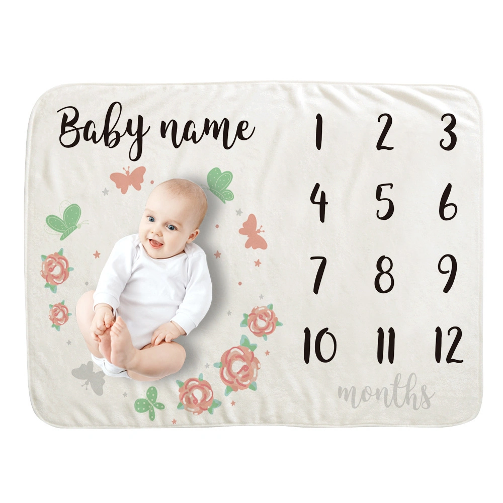 Photo Prop Newborn Growing Infant Monthly Milestone Baby Milestone Blanket