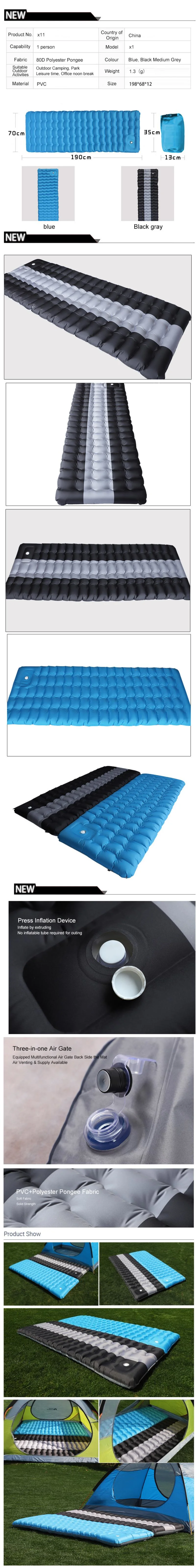 Outdoor Camping Sleeping Mats Single Sleeping Pad Self Inflating