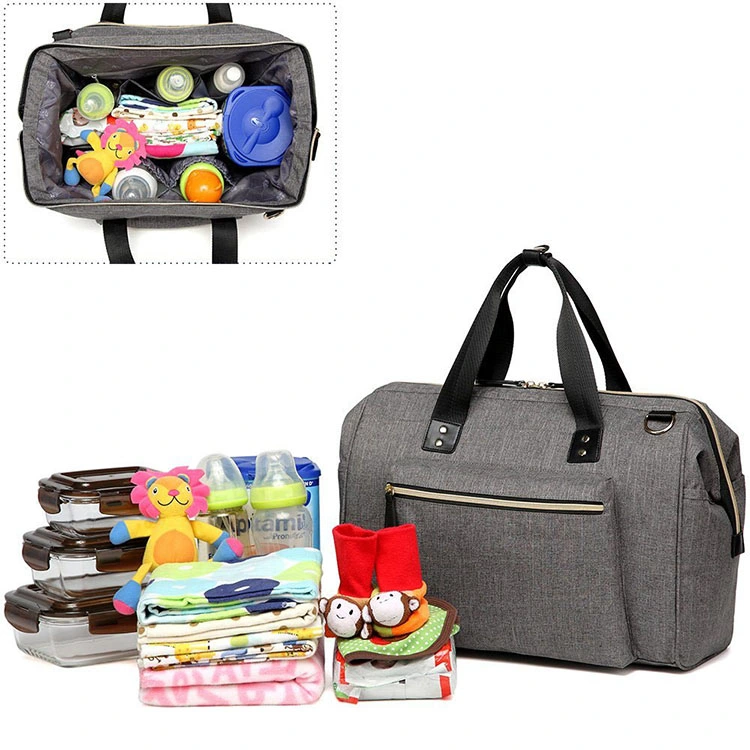 Large Diaper Bag Stylish Shoulder Mummy Bag for Mom and Dad Convertible Travel Nappy Bag