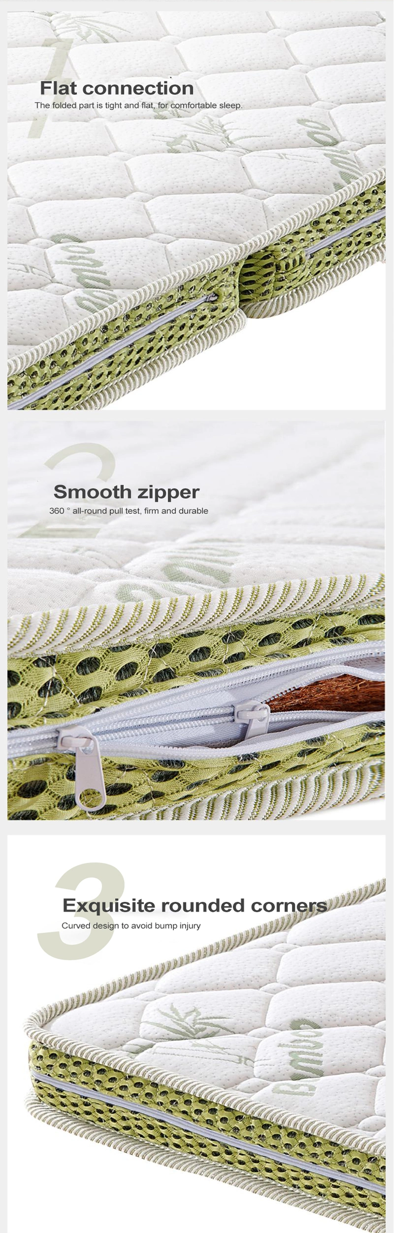 Home Foam Sleeping Tatami Folding Detachable Washable 6cm Double Bed