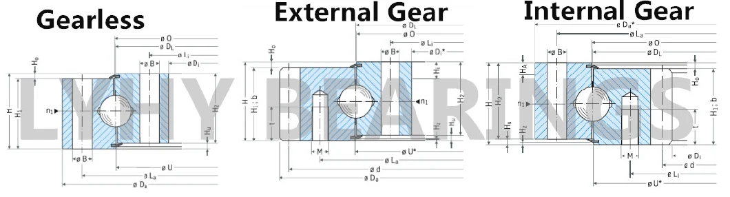 Geared Slewing Bearing 061.30.1320.000.11.1504 Slewing Ring for Drill Equipment