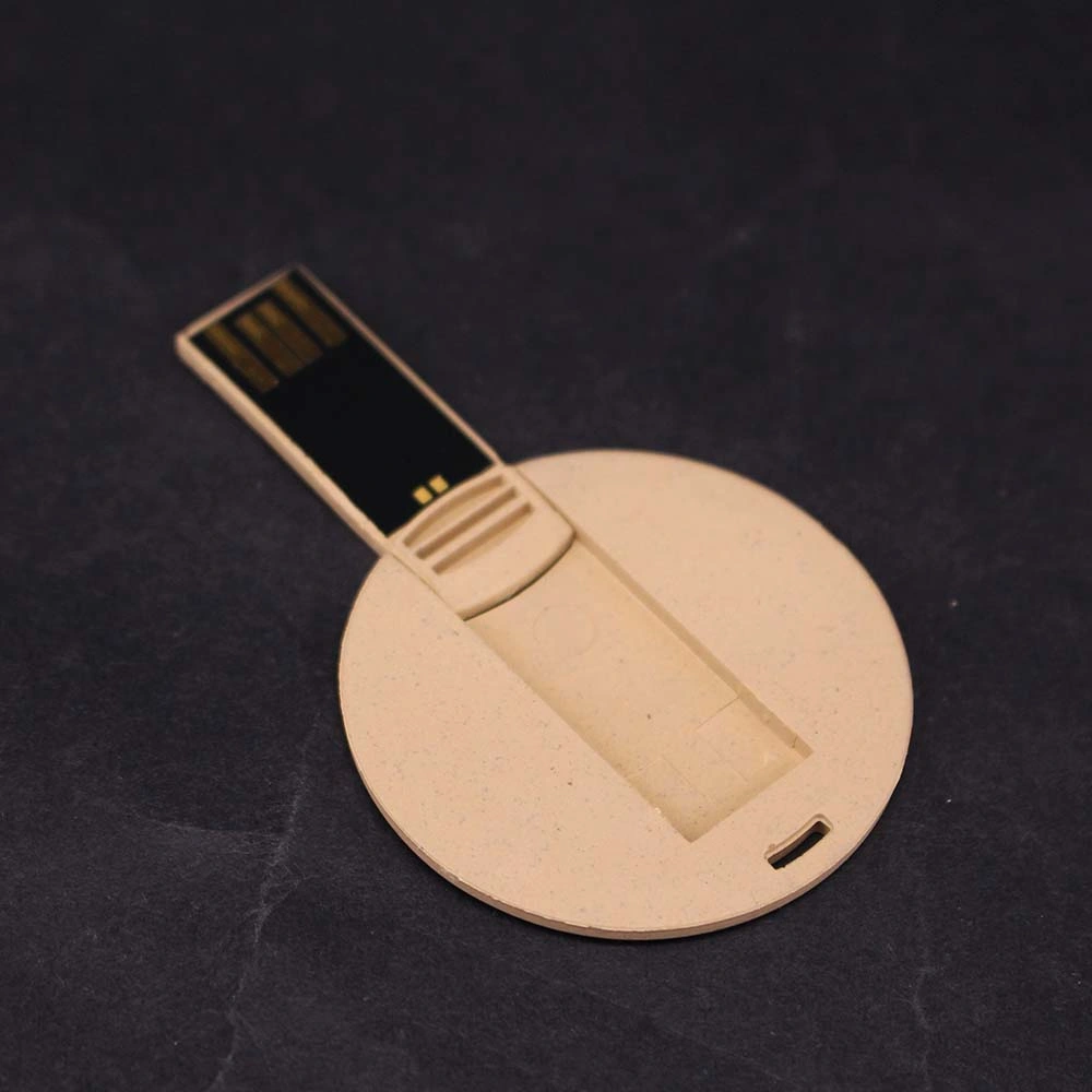 Manufacturer Customized Round Wooden Rotating Wholesale Customized Logo USB Flash Drive/Card USB Flash Drive/Memory Card/USB Flash Disk/USB Pen Drive