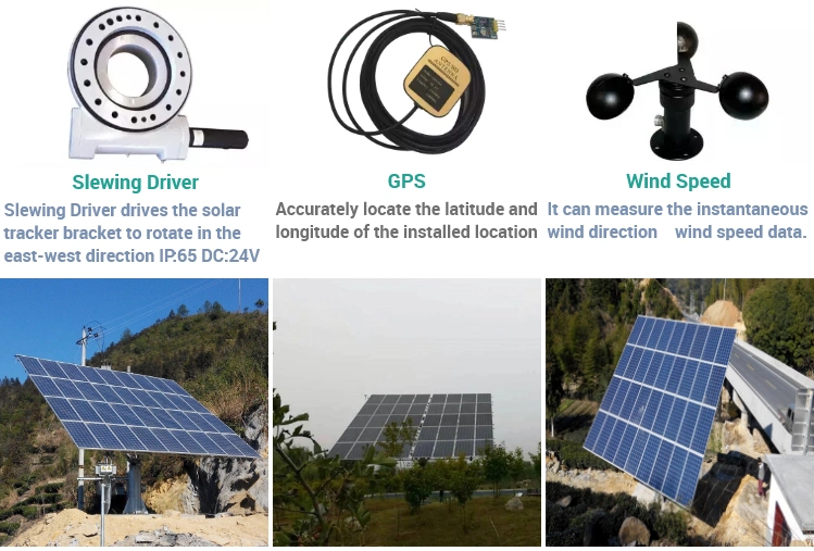 15kw Dual Axis Solar PV Tracker Slewing Drive for Solar Panel Solar Tracker Structure Solar Panel Tracking System Dual Axis