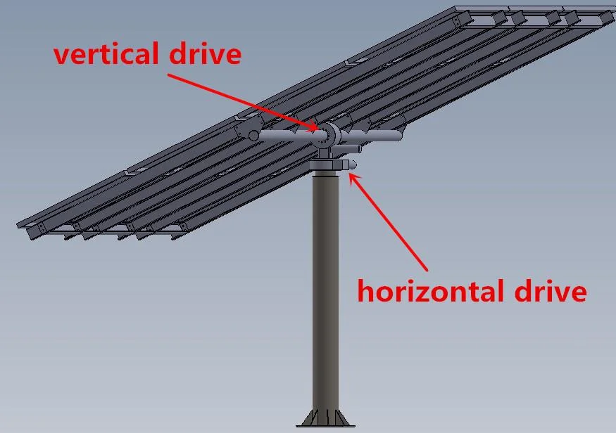 Dual Axis Slewing Drive Solar Tracker Power