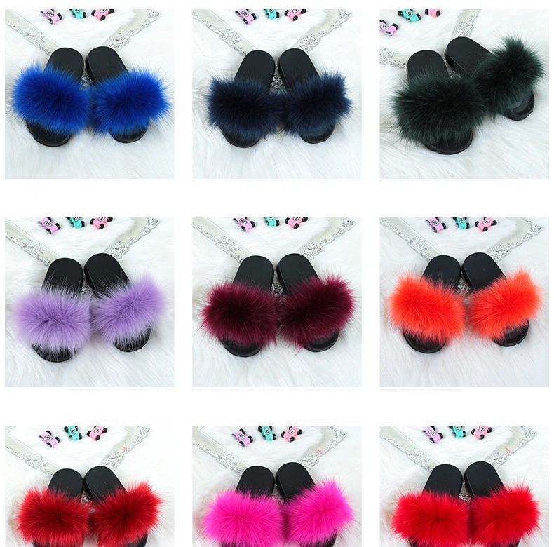 2020 Fashion Kids Shoes, Bedroom Girls Slippers, Factory Wholesale Fur Slippers
