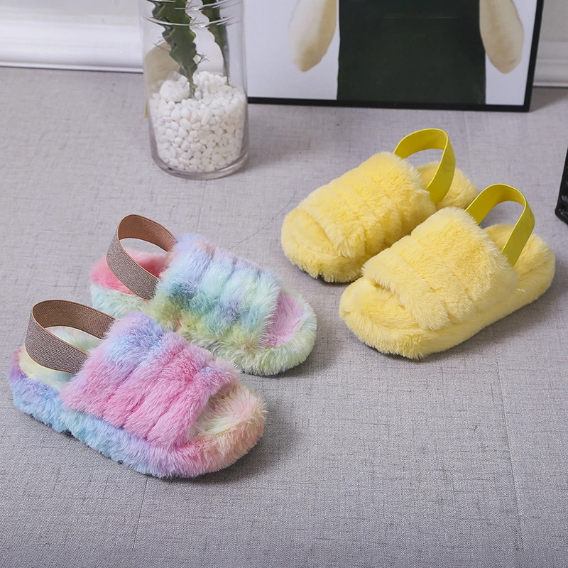 New Style Furry Open-Toe Warm and Comfortable Home Cotton Slippers
