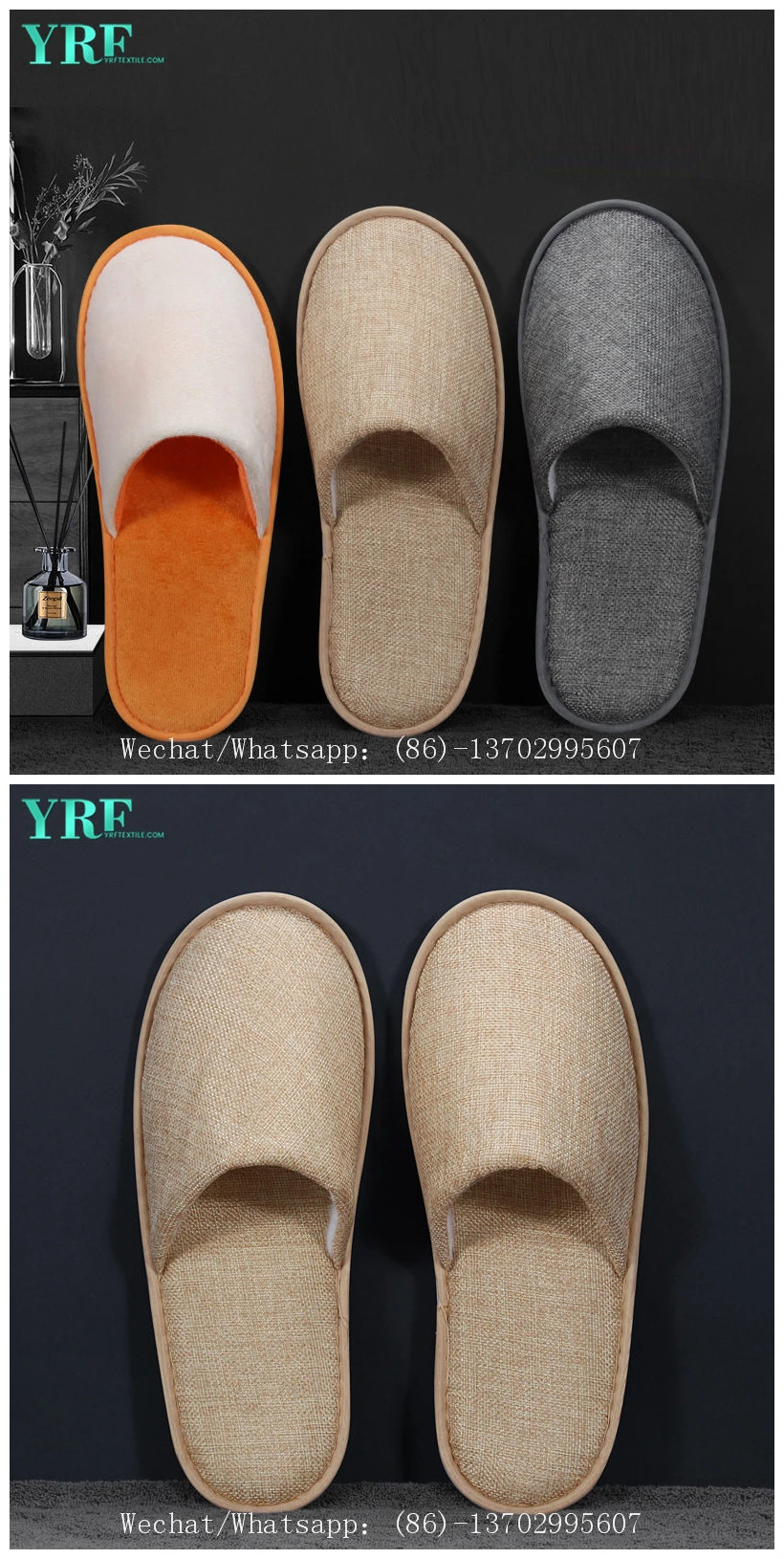 Yrf Personalized Hotel Products Women House Slippers Soft Sole Indoor Slippers