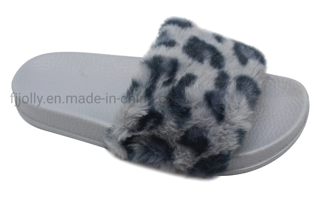 2021 New Arrivals Factory Wholesale Women House Fluffy Furry Fur Slides Home Slippers for Lady