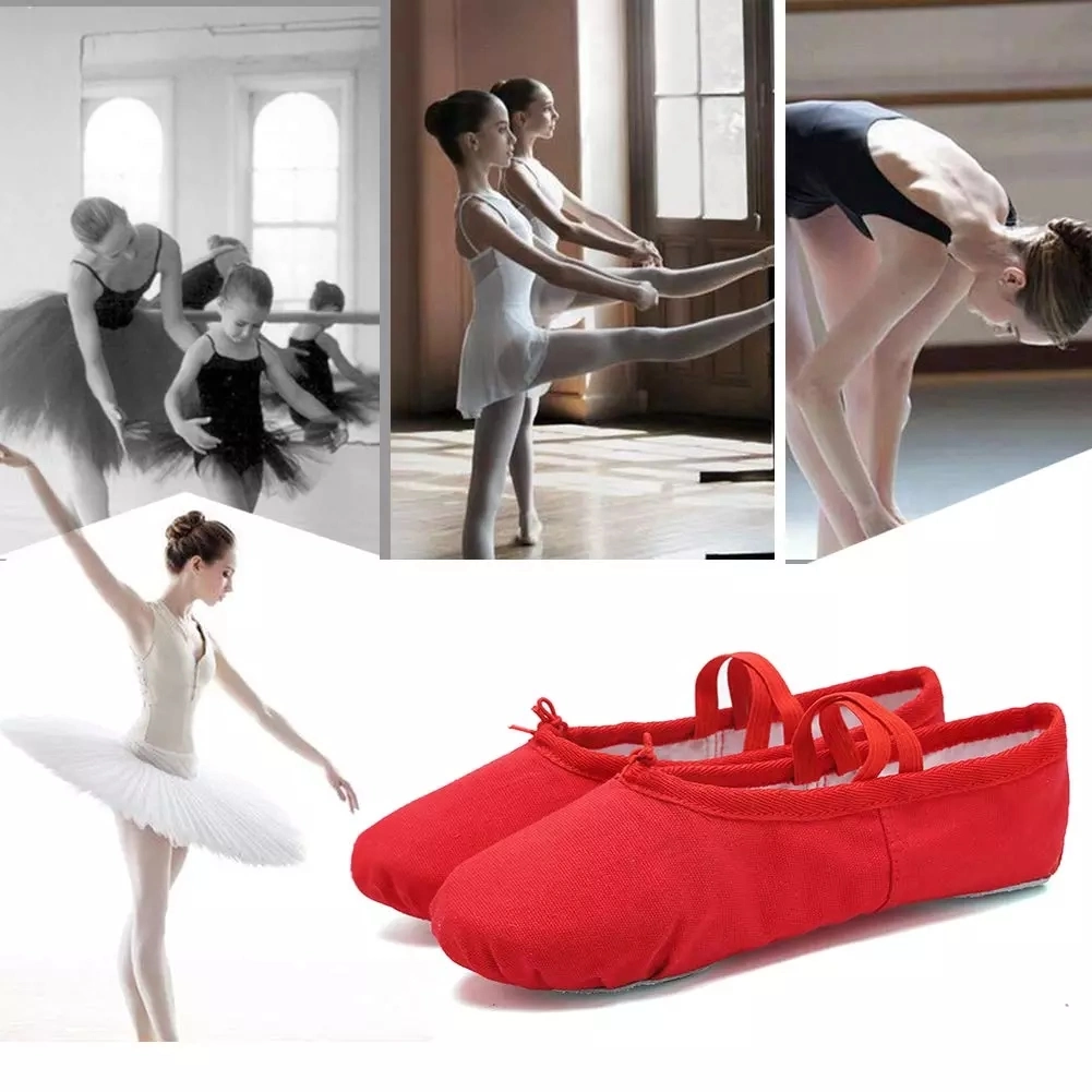 Ballet Slippers Canvas Dance Shoes for Girls Gymnastics Yoga Flats Toddler/Little/Big Kid/Women