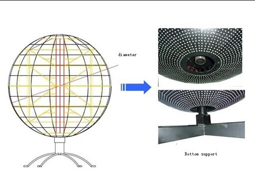 P3/P4/P5/P6 Indoor Sphere Flexible Indoor Ball Sphere LED Screen