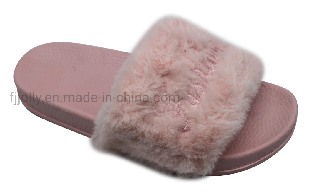 Soft Fur Insole Lady Slipper with Fur Warm Slipper Luxury Slipper for Women