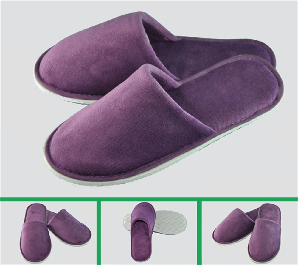 Wholesale Fur Slippers Noble Purple Lady Slippers Indoor Do You Want to Customzied Slippers