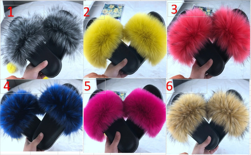 Soft Wholesale Fur Designers Women Home Slippers