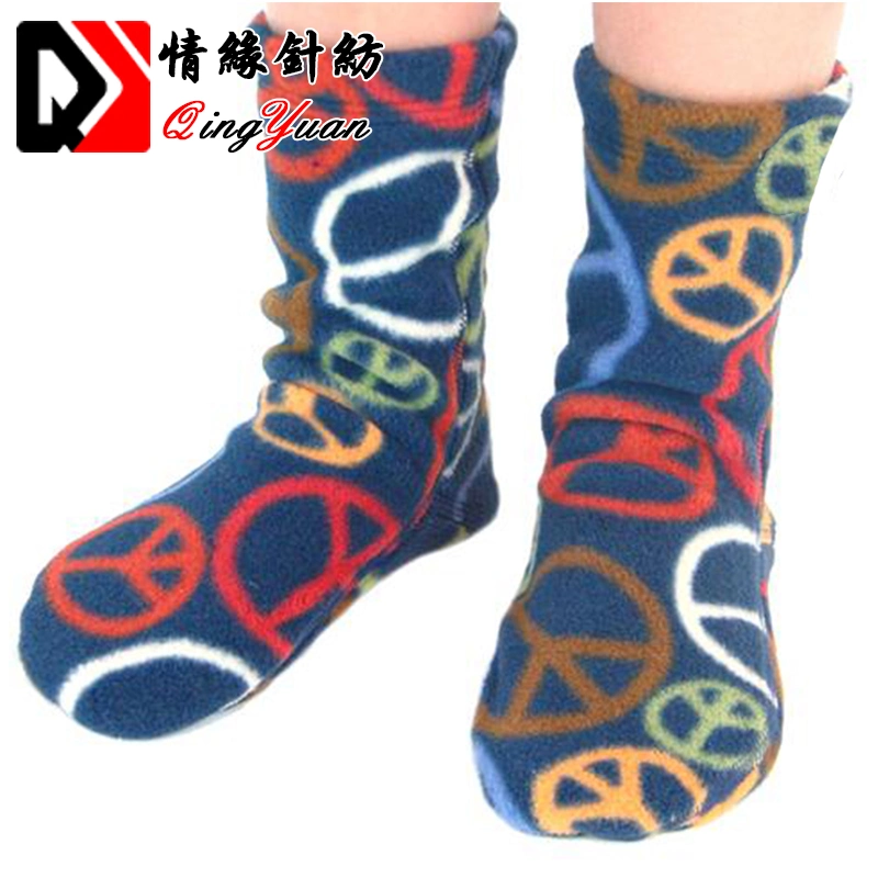Mens Winter Slipper Fashion Design Thermal Crew Socks