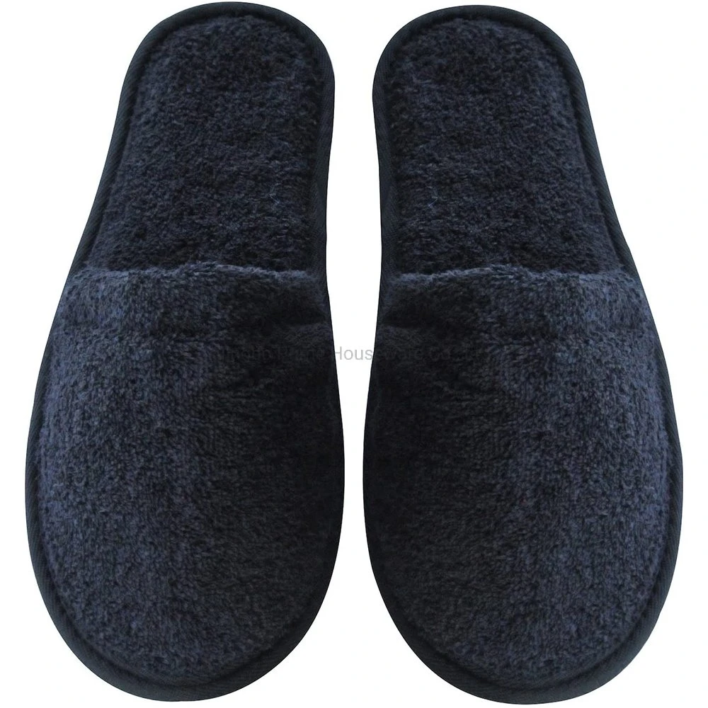 SPA Slippers Closed Toe Non Slip Disposable Hotel Slippers for Men and Wowen - Thick Soft Cotton Velvet Washable House Slippers Perfect for Guests, Bathroom