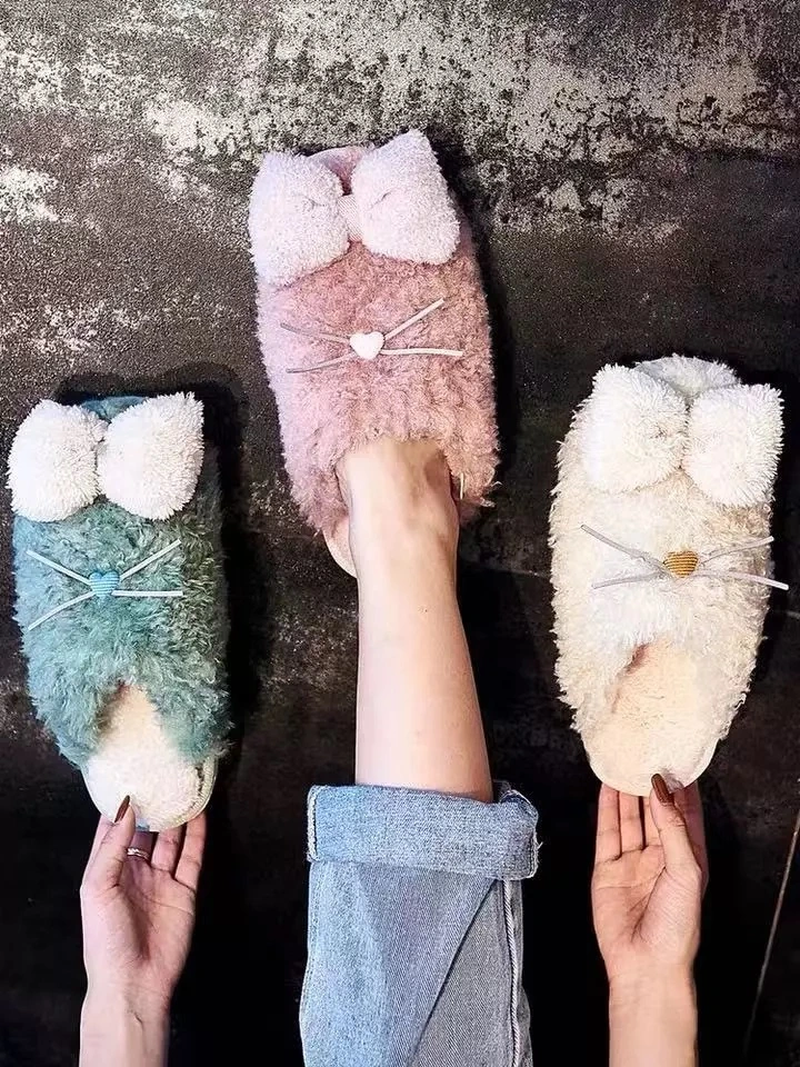 Warm Indoor Plush Sandals Women's Furry Slipper