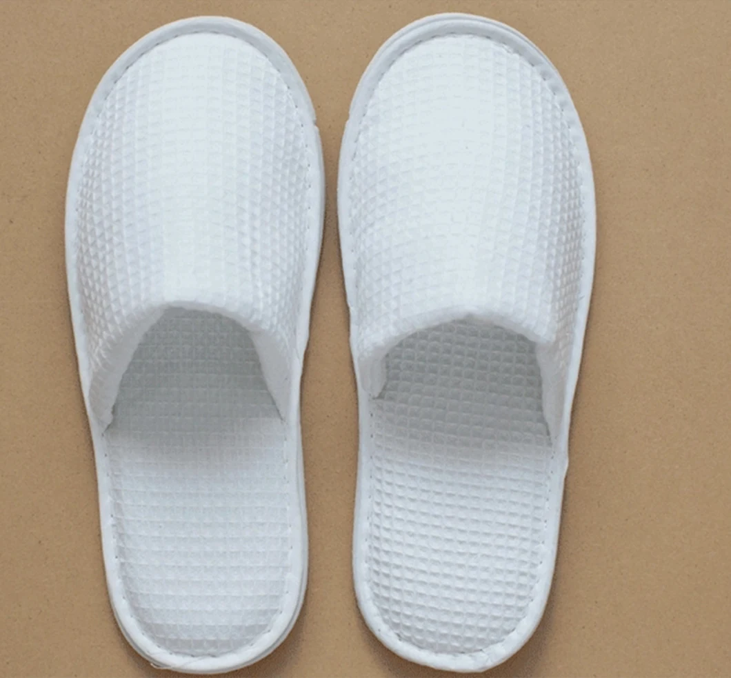 Wholesale Hotel Waffle Disposable Slippers Indoor Bedroom Slippers for Guest