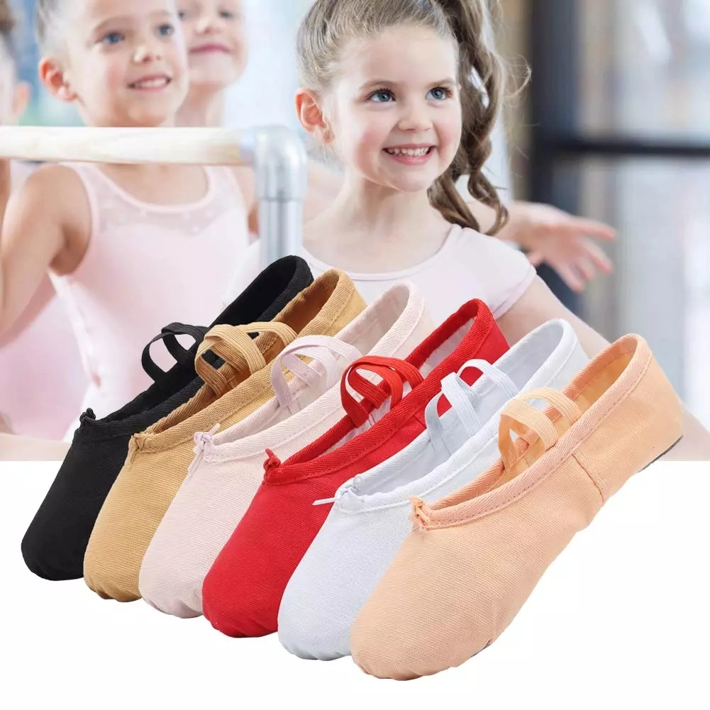 Ballet Slippers Canvas Dance Shoes for Girls Gymnastics Yoga Flats Toddler/Little/Big Kid/Women
