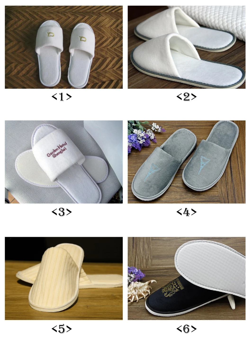 Guangzhou Factory Direct Price 100% Cotton High Quality Hotel Slipper Disposable Slipper
