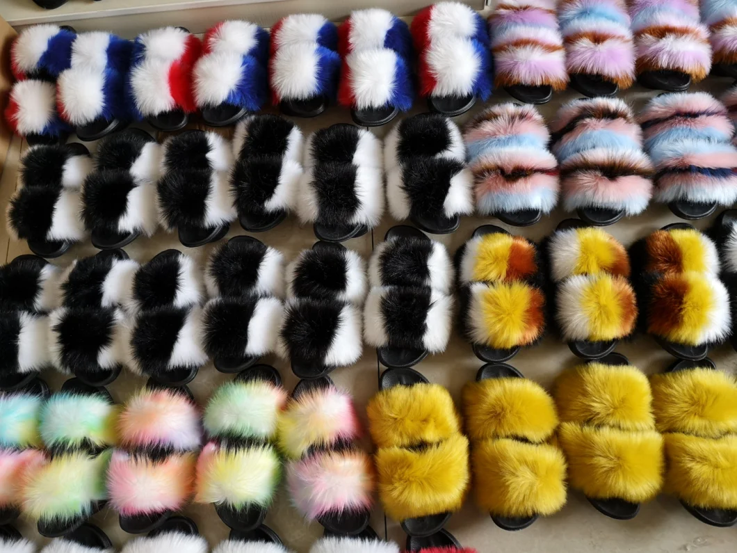Soft Wholesale Fur Designers Women Home Slippers