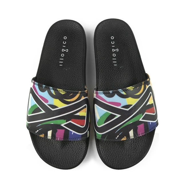 PVC Beach Men Slippers, Fashion Sandals for Men Printed Comfy Slippers, Slipper Wholesale Custom Logo Blank Slide Sandal