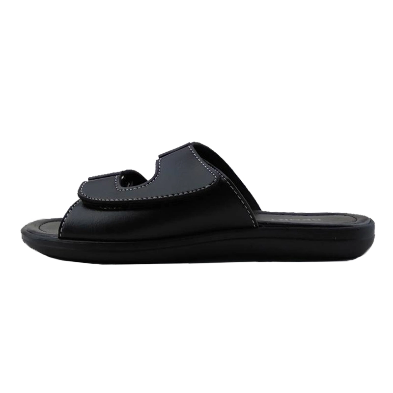 Summer Male Black Slippers Men, Men Leather Sandals and Slippers Manufacturer, Design of Mens Leather Slippers