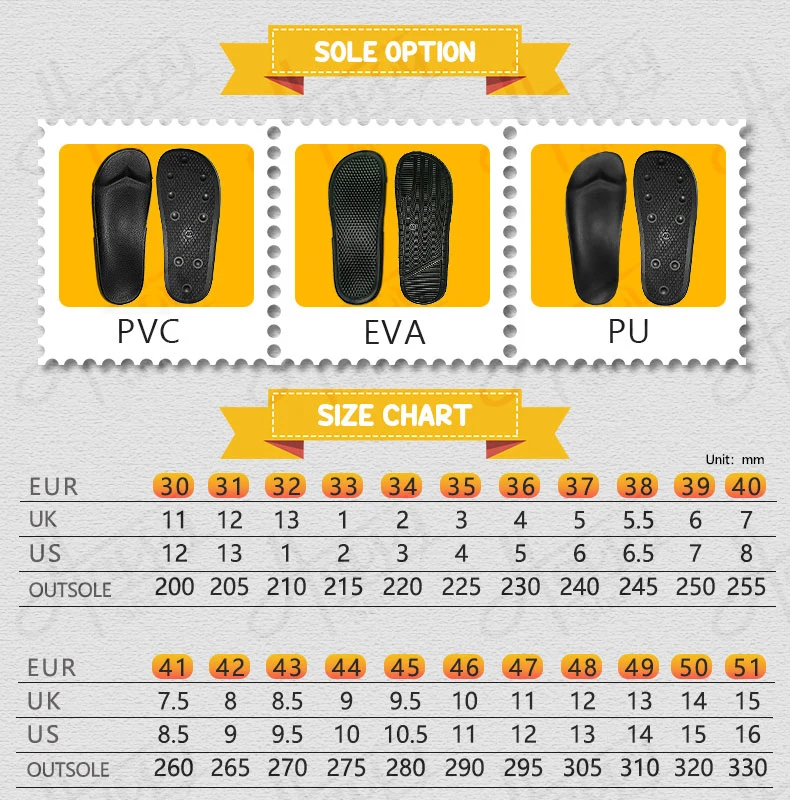 Happyslides Custom Made Sandals Men PVC Slipper, Wholesale Custom Logo Slide Sandal Summer Rubber White Slippers