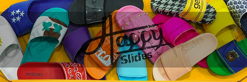 Happyslides Custom Printed Male Slide Slippers, fashion Foam Slippers for Men, Custom Leather Sandal EVA Sliders Slippers