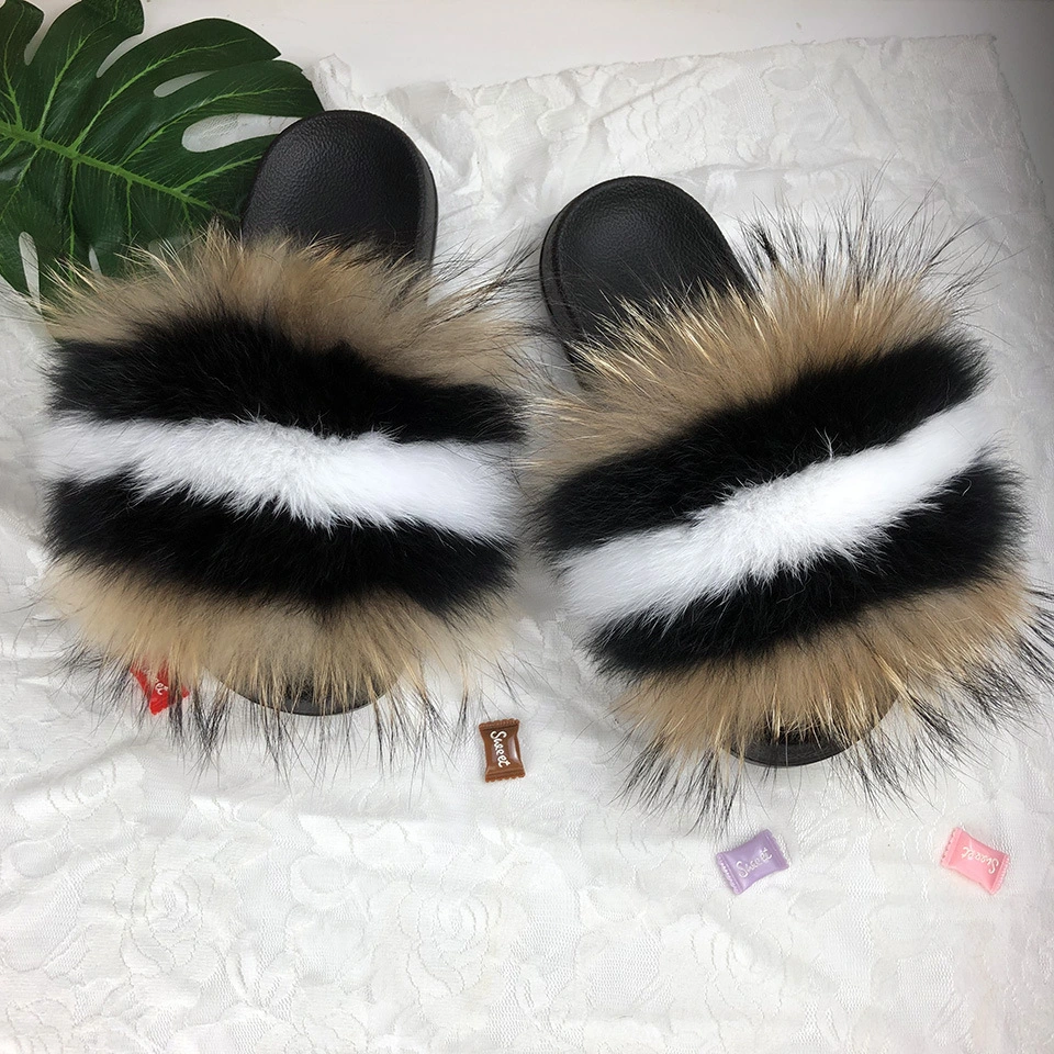 Best Selling Wholesale Fur Slippers, Fashion Ladies Shoes, Lady Fur Slipper