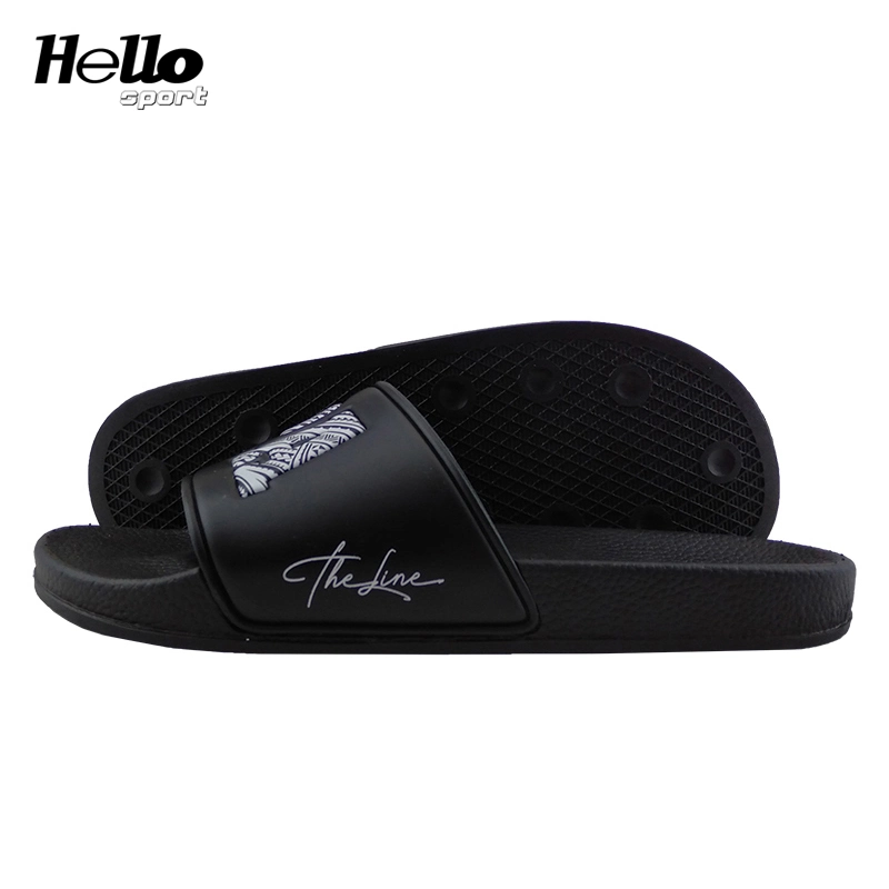 Hellosport Casual Slides Cheap Wholesale Sandals, China Man Slipper Custom PVC Sandals, Designer Male Slippers Sandals