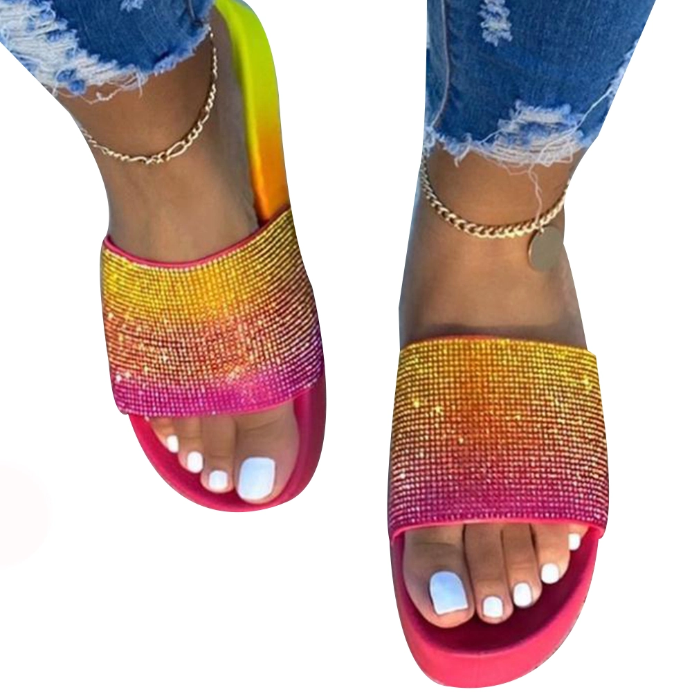New 2020 Sandals Women's Slippers European Style Slipper Shining Shoes Women Slippers for Ladies