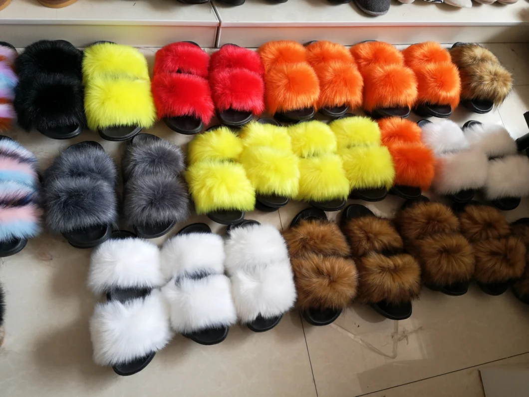 Soft Wholesale Fur Designers Women Home Slippers