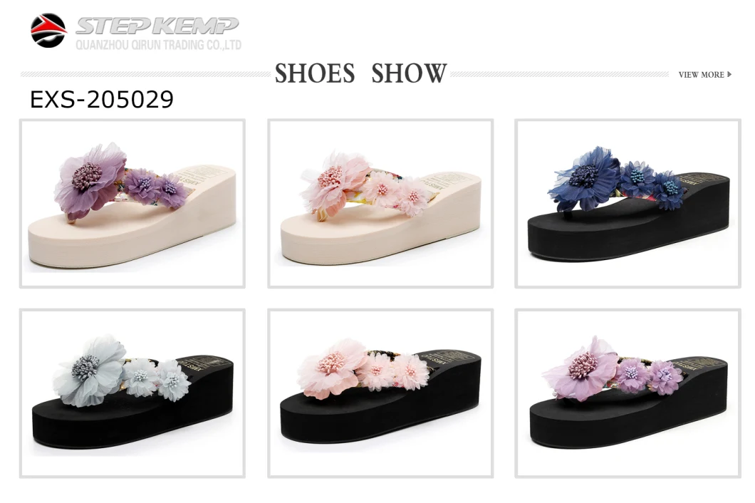 High Quality Summer Sandal for Fashion Women Soft EVA Slide Slipper Flip Flops Flower Slipper 205029