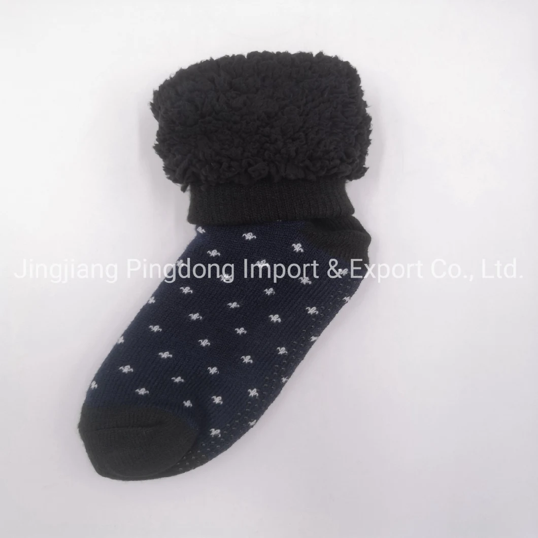 Adult Plush Sherpa Winter Fleece Lining Slipper Socks Home Socks