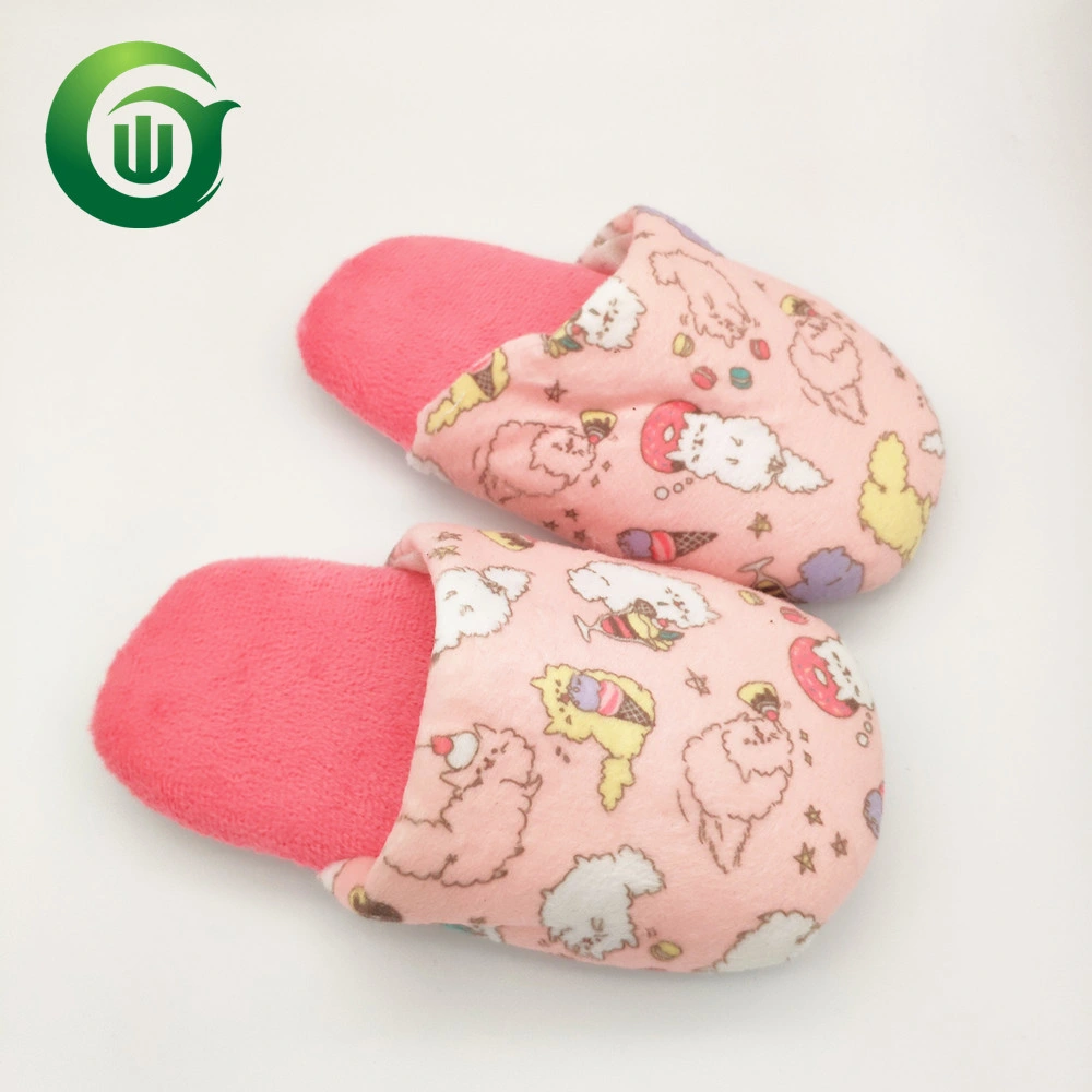 Little Child Slippers/ Kids Indoor Slippers with Cute Cartoon Pattern