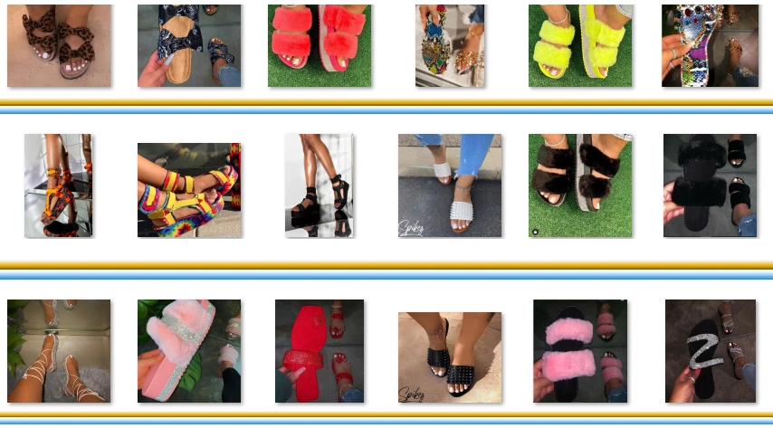 Platform Women Rhinestone Slippers, Wholesale Ladies Slippers, Women Shoes