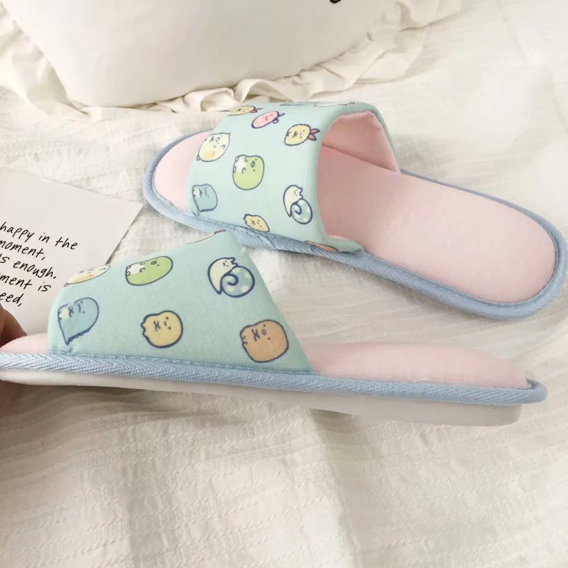 Fashion Cartoon Sandals and Slippers Female Home Indoor Couple Pure Cotton Breathable Non-Slip Slippers