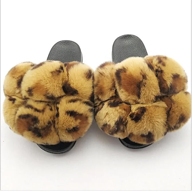 Fluffy Slippers for Women EGO Slides Fur Slippers Slide Sandals