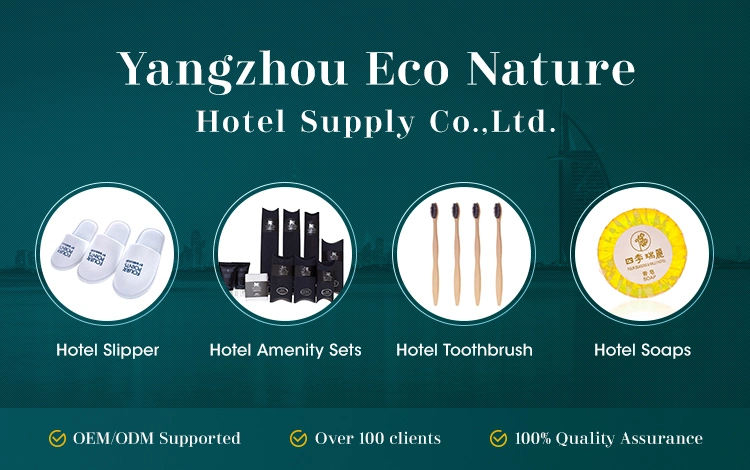 Luxury Hotel Supplies Customize Logo Coral Fleece Slipper Bio Degradable Hotel Slippers