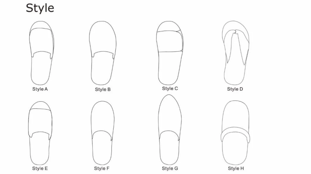 Latest Custom Personalized Comfortable Hotel Bathroom Slippers Thin Terry Slippers for Hotel SPA