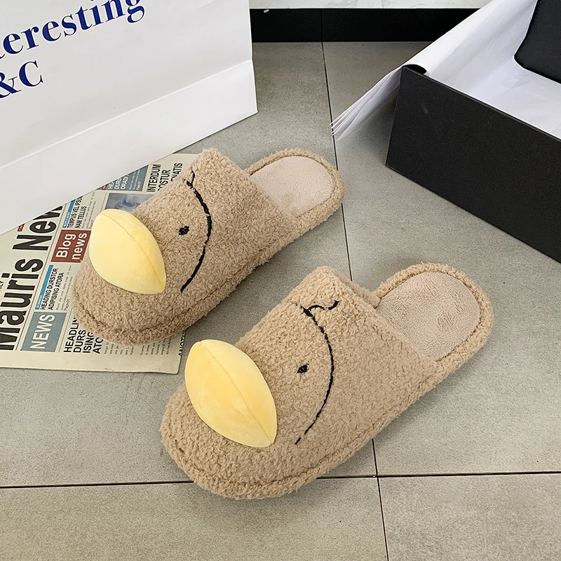 2020 Women Wholesale Fur Slippers Lovers Indoor Sandals Women Fashion Slides Warm Sandals Men Indoor Slippers