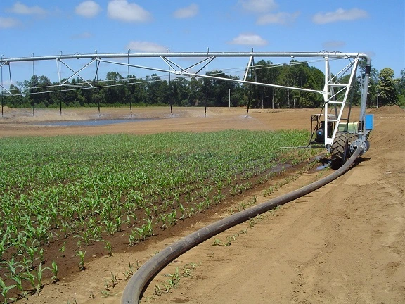 Lateral Move Irrigation System with Ditch Feed Drag Hose on Sale