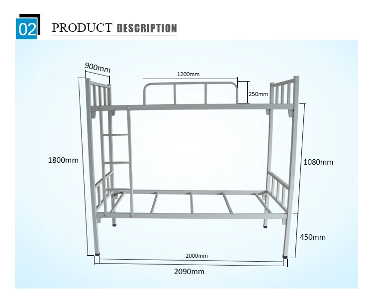 Army Cheap Iron Bunk Beds / Military Steel Double Bunk Beds for Adults/ Adult Metal Bunk Beds