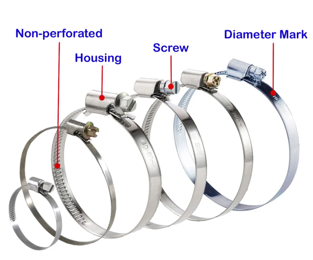 Car-Special Stainless Steel Worm Drive Hose Clamp with 9mm Band