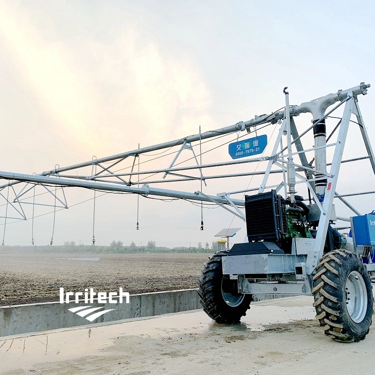 Furrow Guidance Linear Irrigation with Generator Power Supply Drag Hose Feed