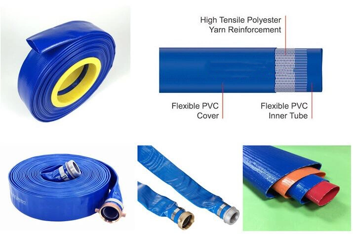 Flexible TPU PVC Water Delivery Discharge Agricultural Irrigation Pump Layflat Pipe Hose